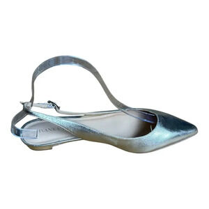 Ivanka Trump Gold Sling Back Size 6 Pointed Toe Flats Buckle Sandals Women’s